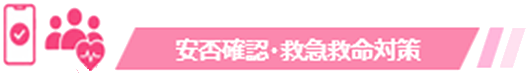 安否確認・救急救命対策
